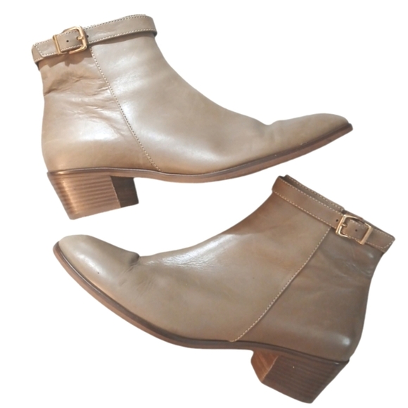 J. Crew Leather Chelsea Boot Women's Tan/Taupe Ankle Booties Size 10 - Picture 1 of 15